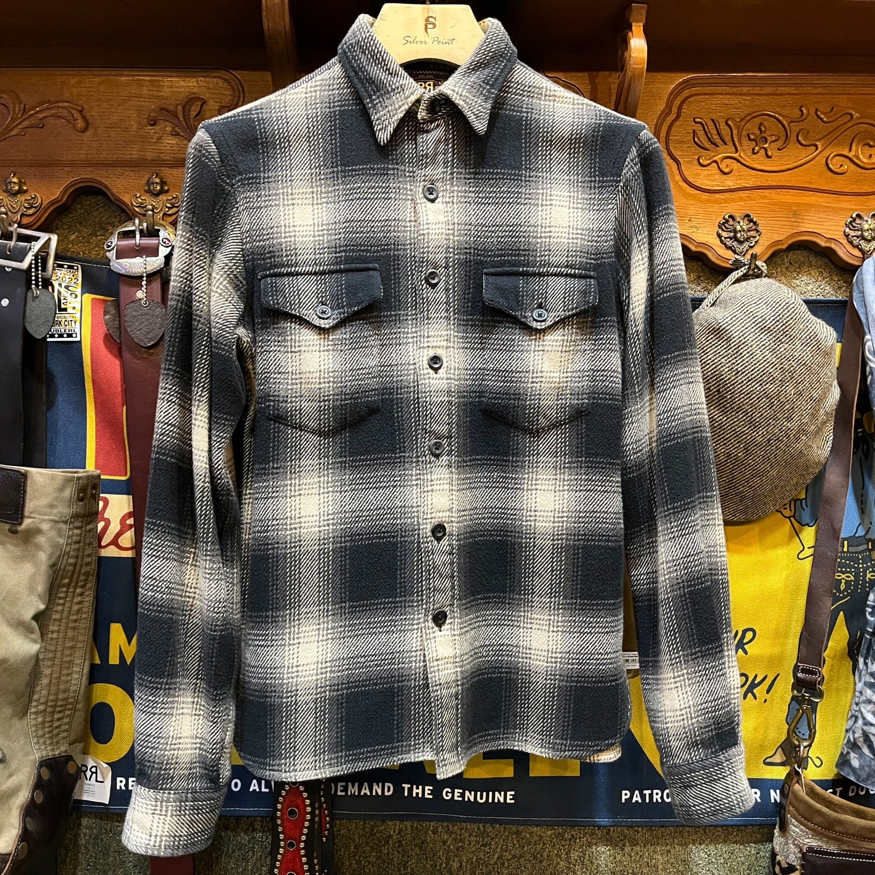 RRL Double RL Wool Plaid Shirt