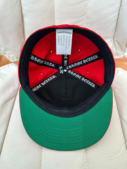 chrome hearts red heart embroidery baseball cap