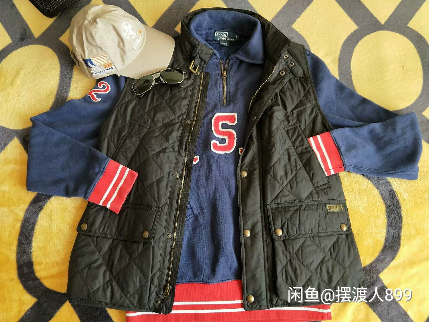 Ralph Lauren Vintage Blue Half-Zip Hoodie