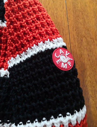 cav empt stripe loose waffle knit sweater