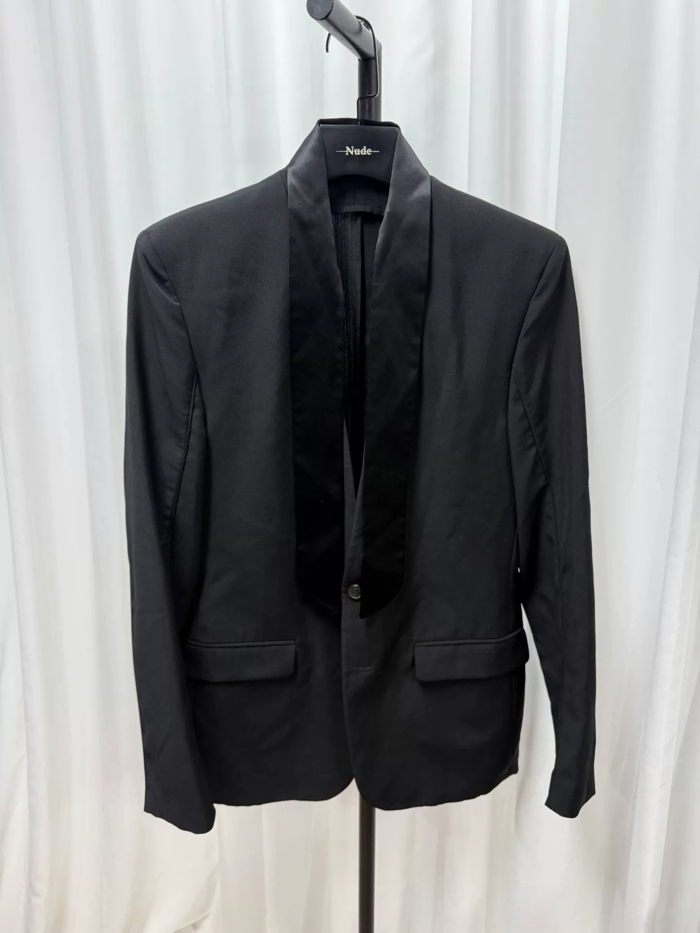 maison margiela black slim-fit blazer