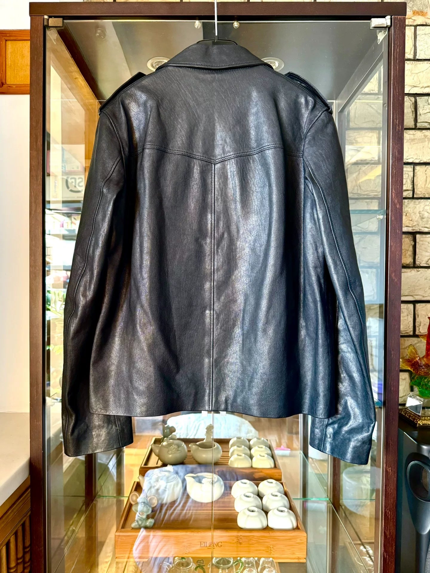 saint laurent lambskin leather hunting jacket