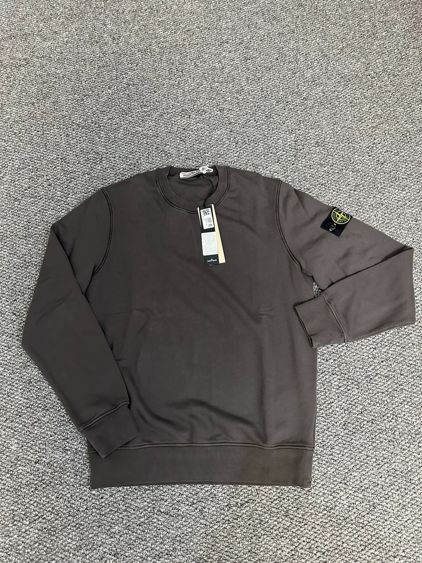stone island gray sweatshirt size L