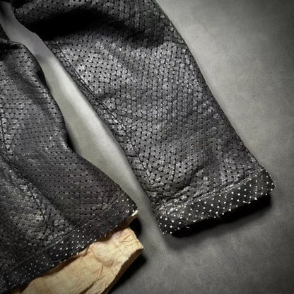 Giorgio Brato Laser Perforated Leather Jacket