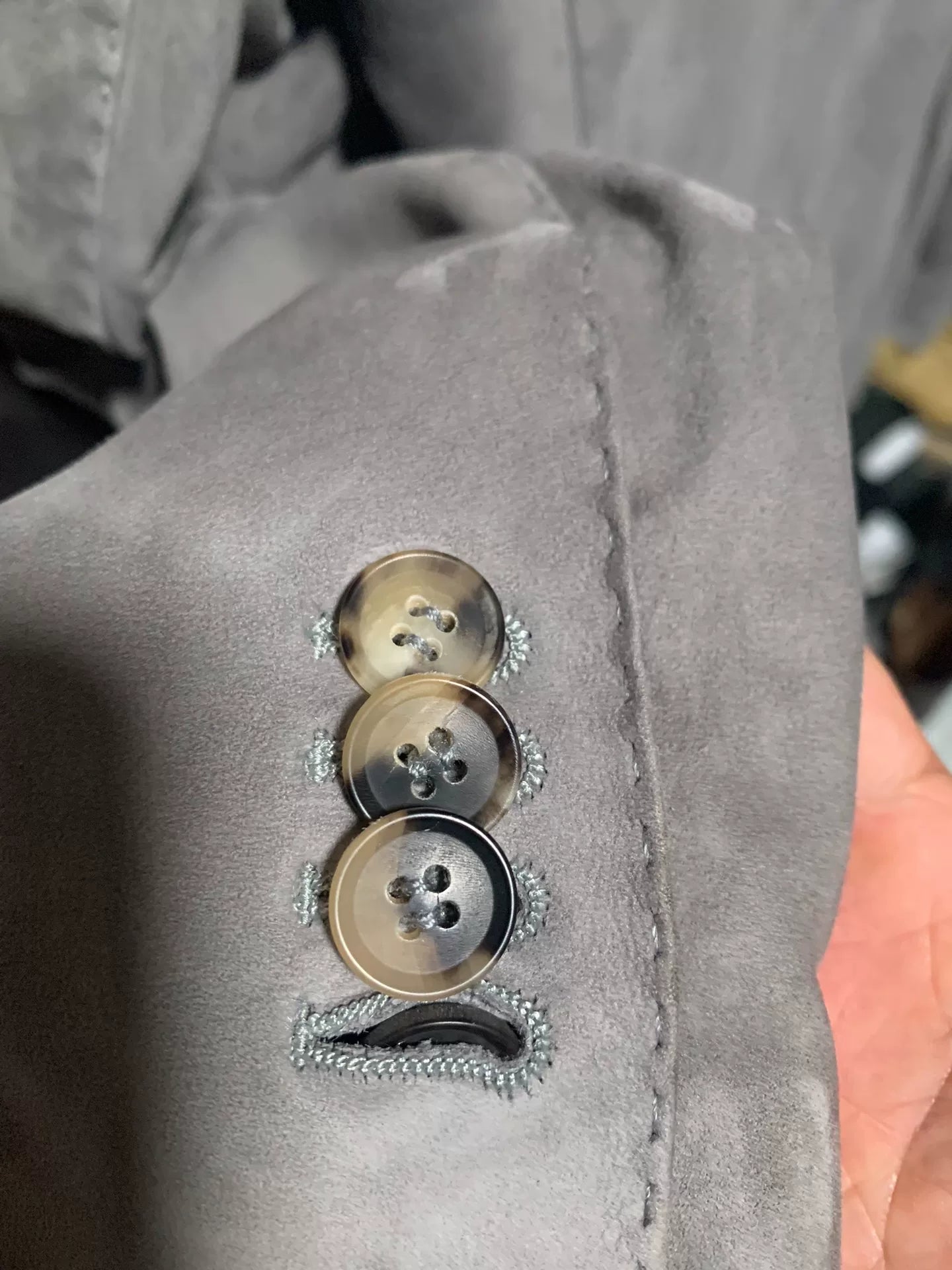 gray suede jacket by Ring Jacket Napoli