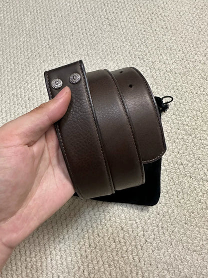 Chrome Hearts  Brown Leather Belt