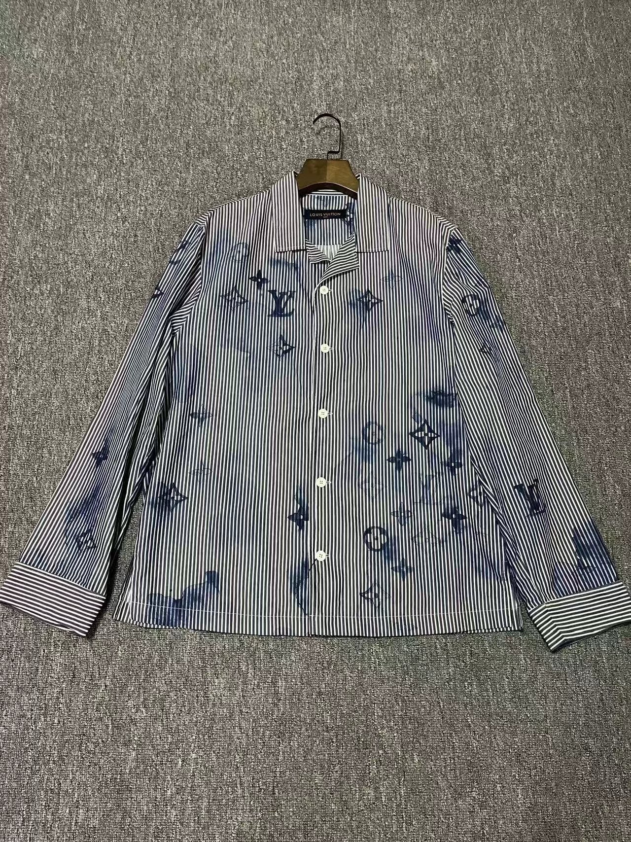 Louis Vuitton Ink Logo Striped Shirt