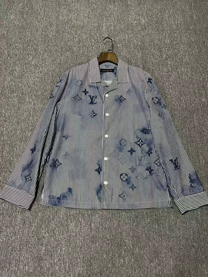Louis Vuitton Ink Logo Striped Shirt