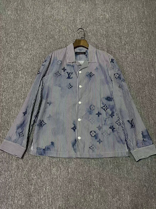 Louis Vuitton Ink Logo Striped Shirt