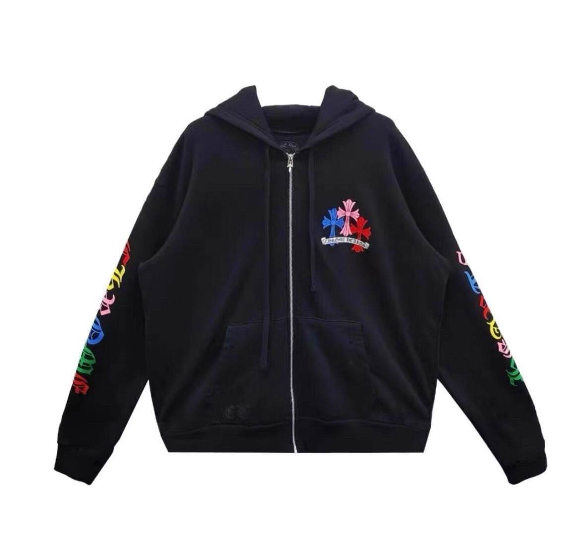 Chrome Hearts Cross Scroll Zip Hoodie