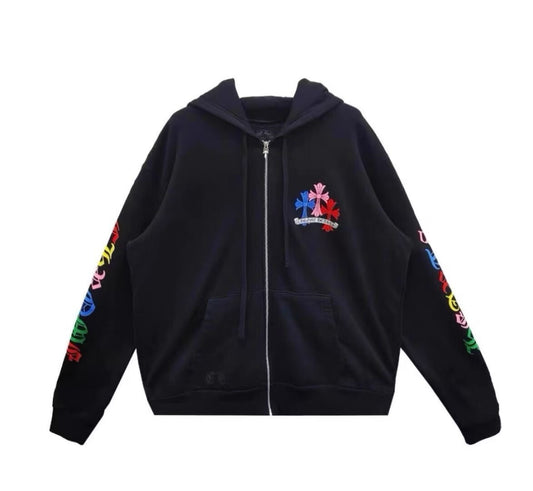 Chrome Hearts Cross Scroll Zip Hoodie