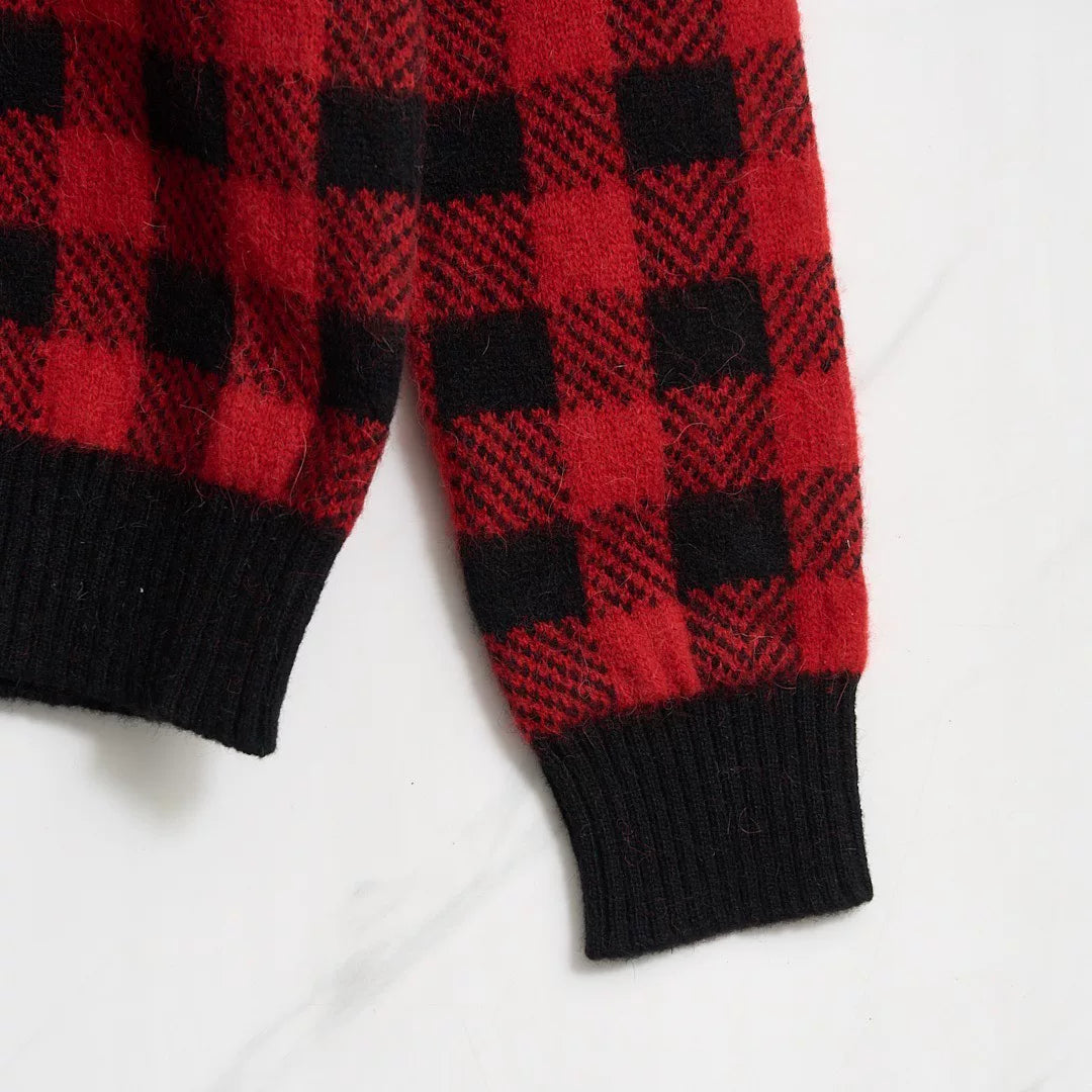 Saint Laurent Men's Classic Checkered Sweater
