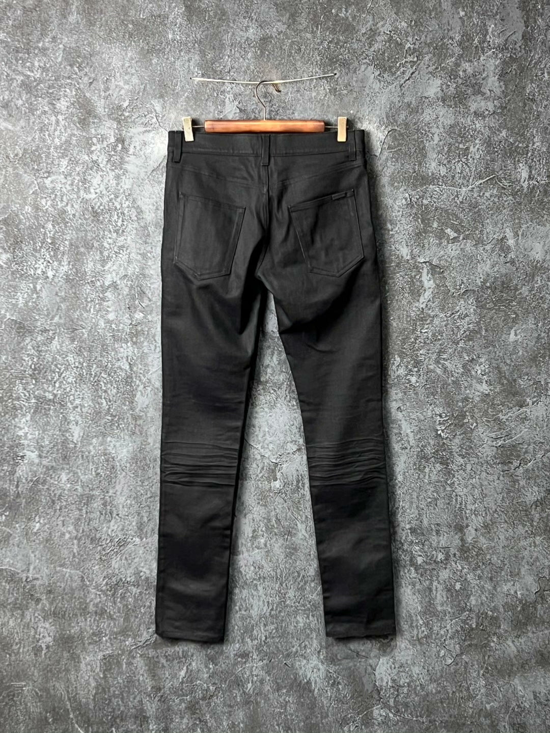 SAINT LAURENT Black Cotton Slim Jeans