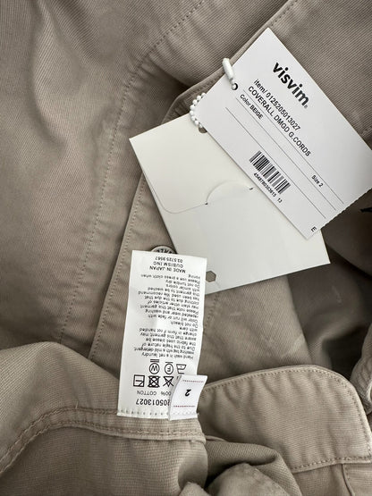 visvim coverall in beige corduroy jacket