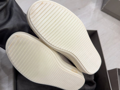 Rick Owens Leather Slip-On Sneakers