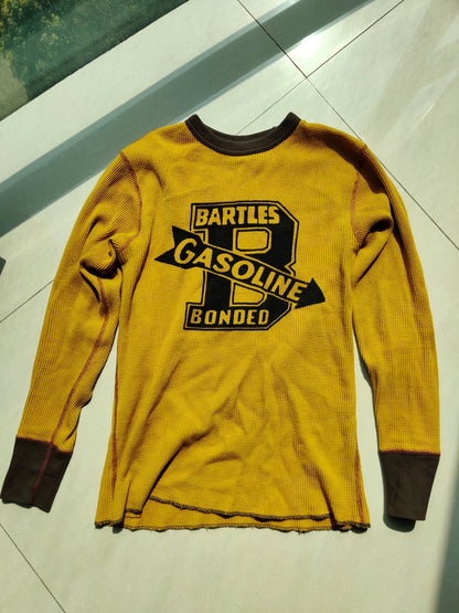 bootleggers skull waffle long sleeve shirt