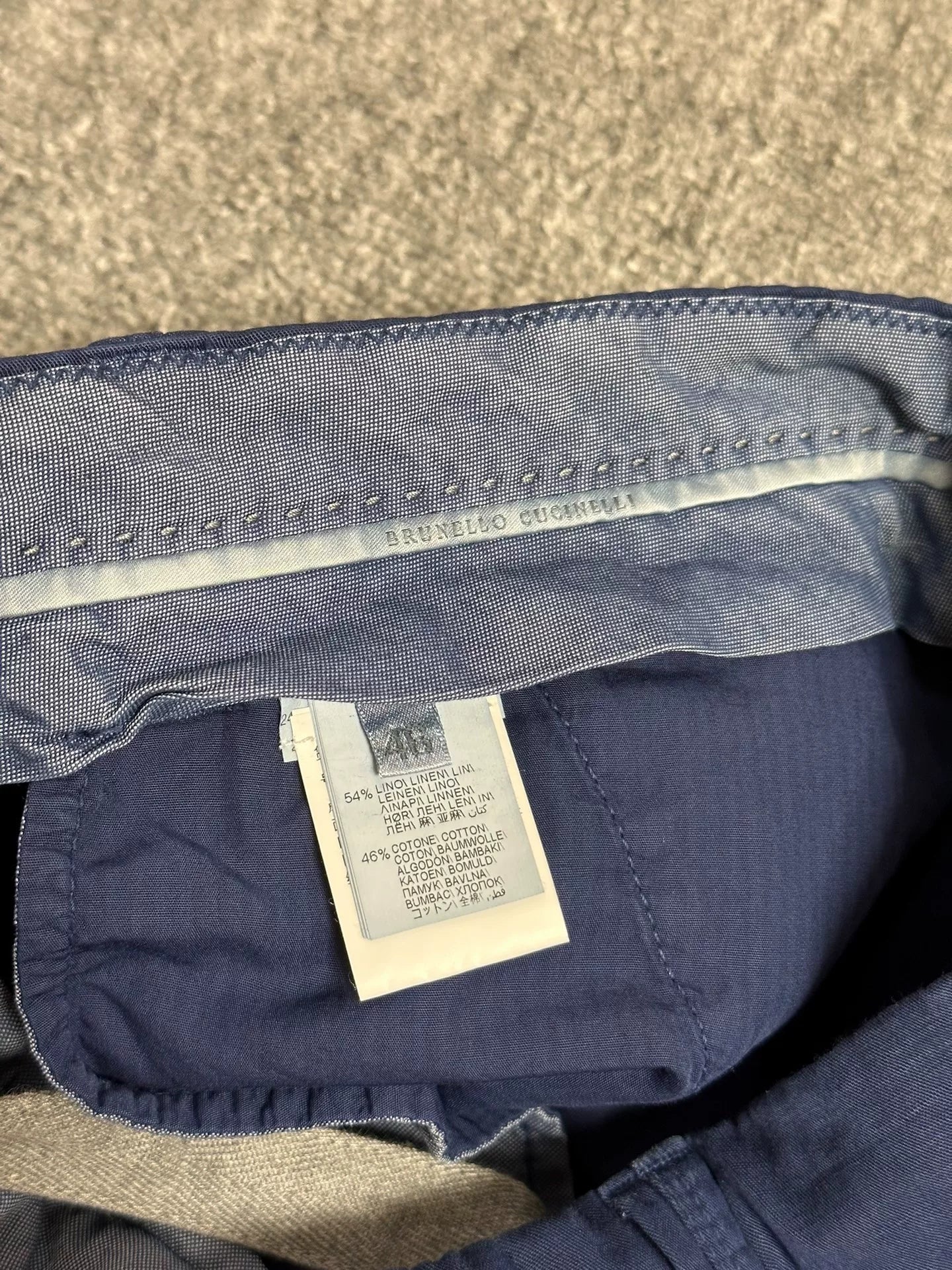 Brunello Cucinelli 25 Linen Blend Blue Casual Shorts