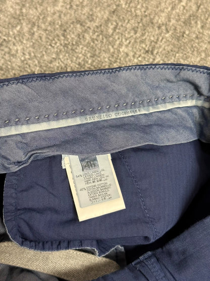 Brunello Cucinelli 25 Linen Blend Blue Casual Shorts