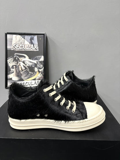 Rick Owens Horsehair High-Top Sneakers