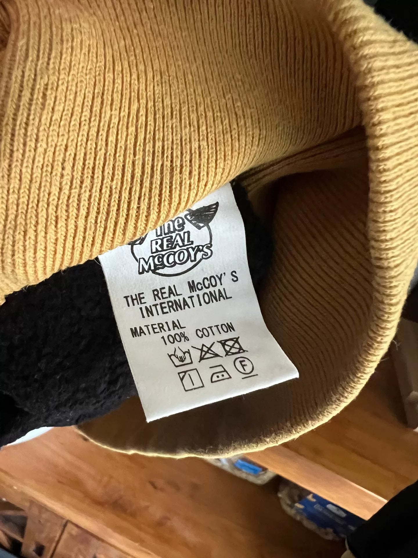 vintage buco fleece sweatshirt in black and yellow