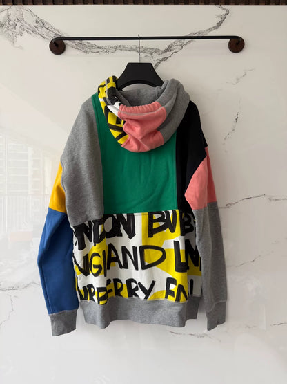 Burberry Colorful Graffiti Hooded Sweatshirt