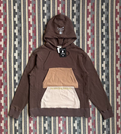 mastermind world MMJ patchwork hooded sweatshirt