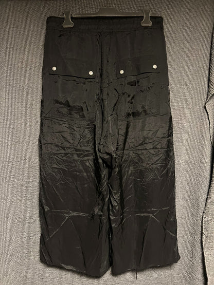 rick owens wide-leg trousers with zipper