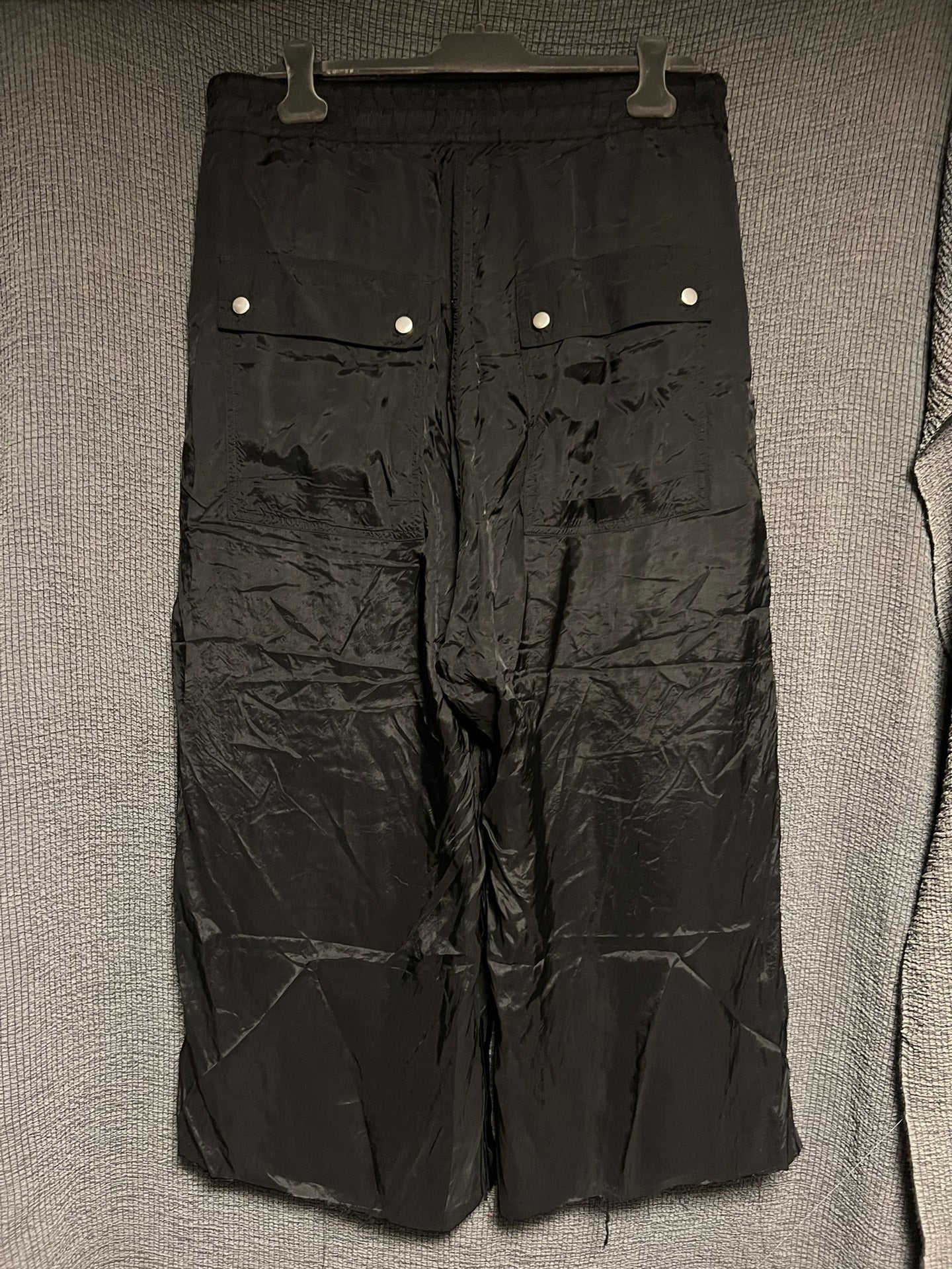 rick owens distressed wide-leg pants