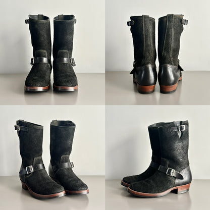 Clinch x BSW Black Roughout Engineer Boots