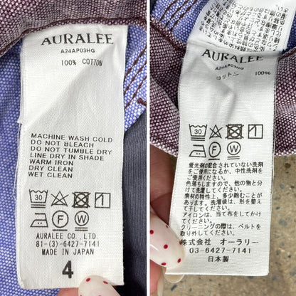 AURALEE Washed Organic Canvas Pants