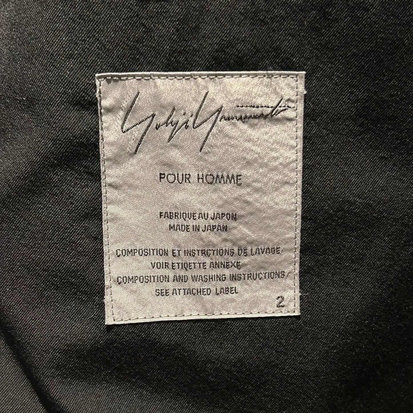 Yohji Yamamoto Water Drop Zip Blazer