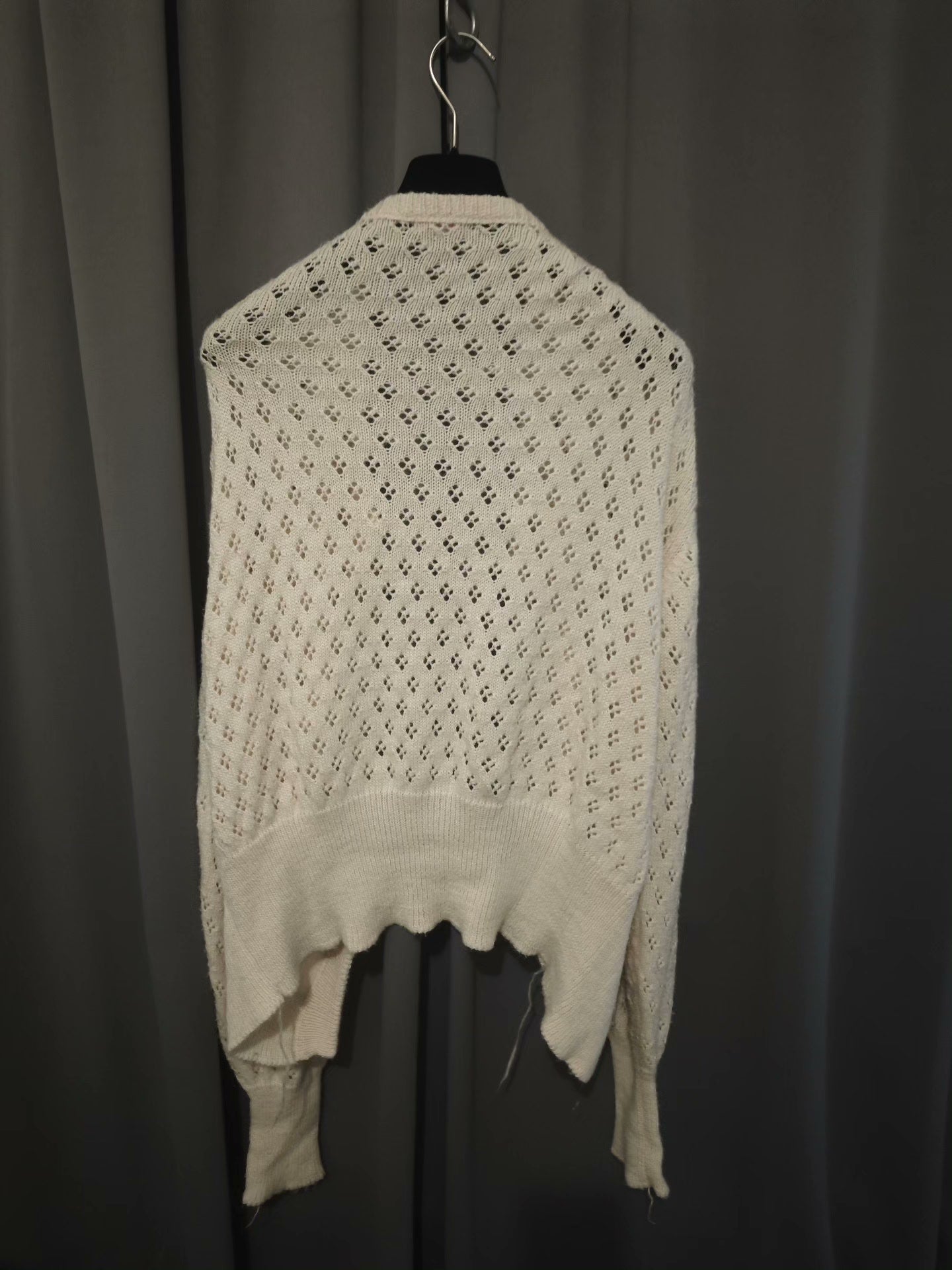 Masu Wool Knit Hollow Loose Cardigan