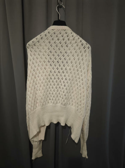 Masu Wool Knit Hollow Loose Cardigan