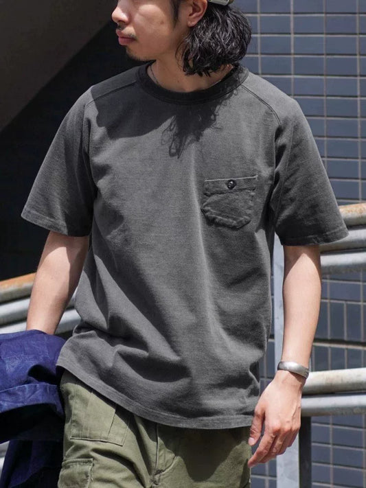 NIGEL CABOURN 9.5oz Cotton Vintage Pocket T-Shirt