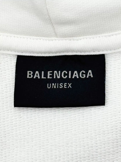 balenciaga logo zip-up hoodie in size m