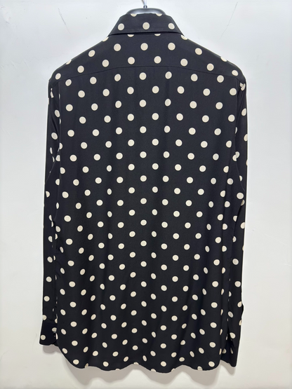 Saint Laurent 15FW Polka Dot Silk Shirt