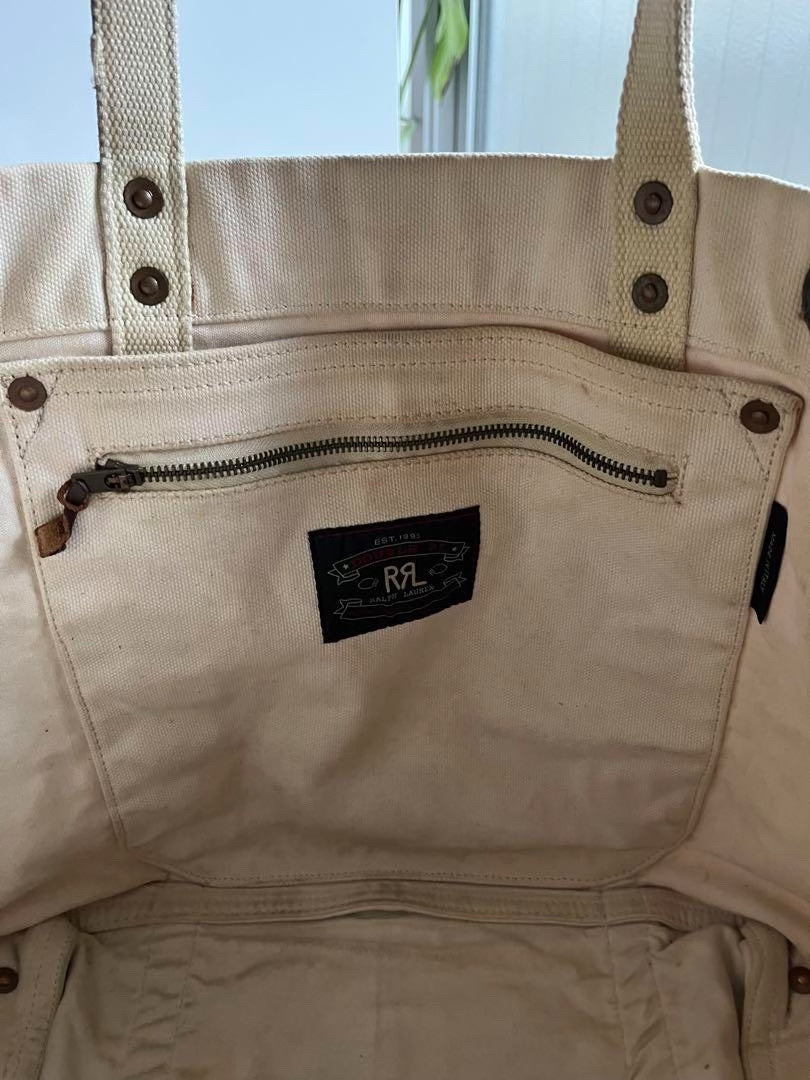 RRL Vintage Canvas Nautical Tote Bag