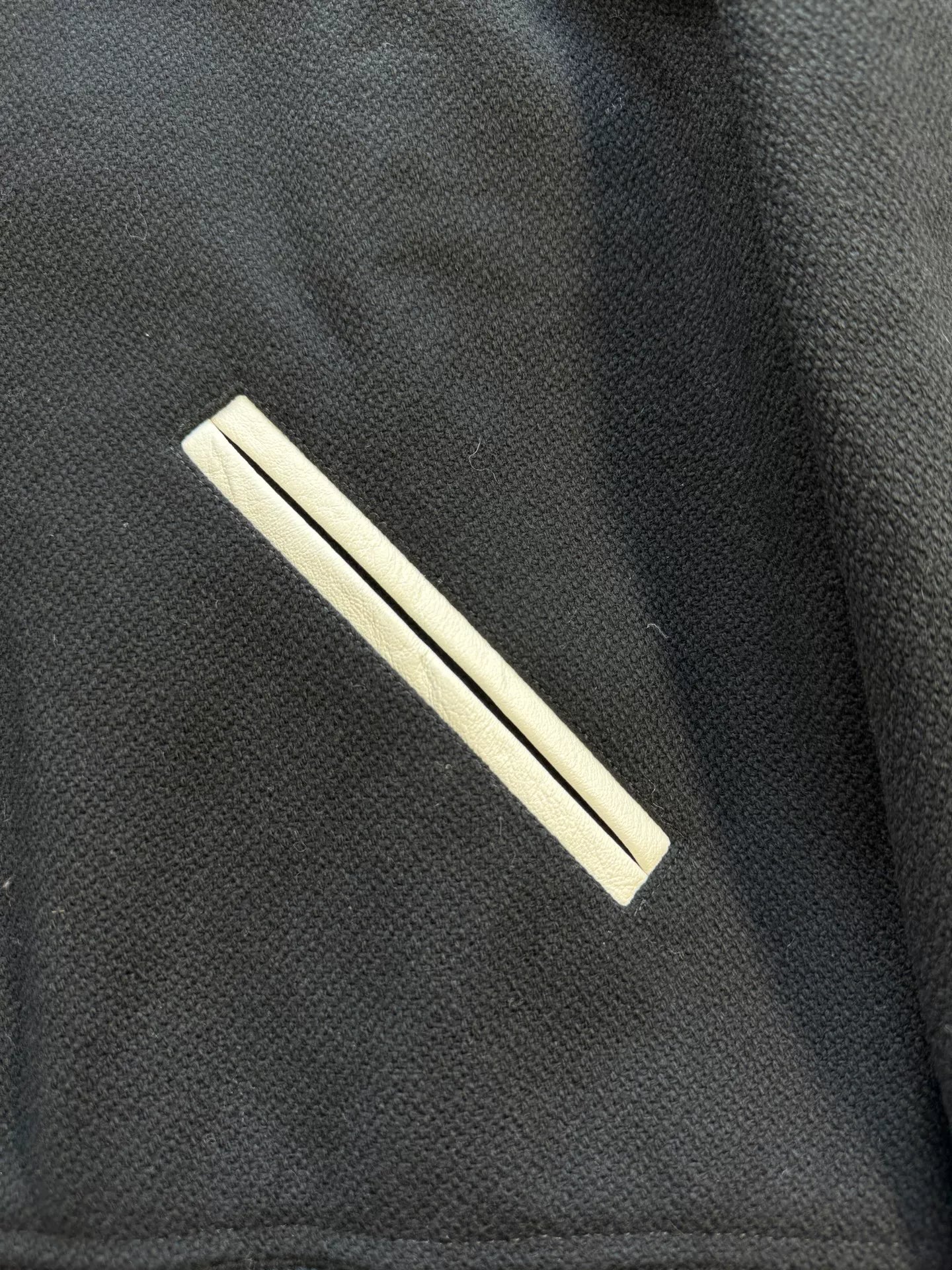 Saint Laurent Black White Leather Sleeve Jacket