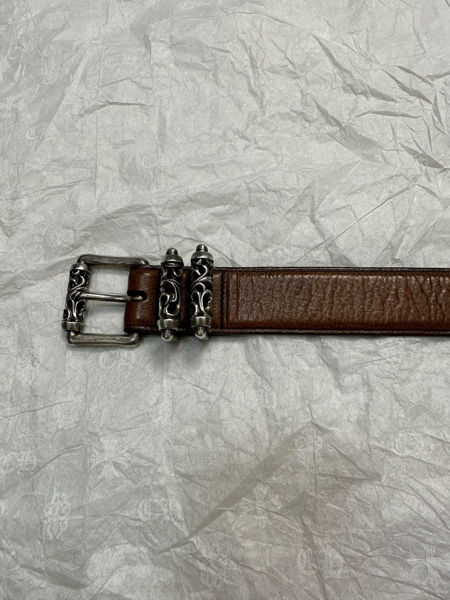 Chrome Hearts Brown Roller Belt