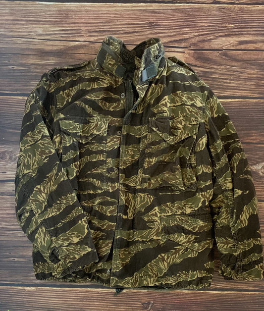Tiger Stripe Cotton Jacket with Removable Liner