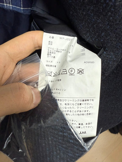 junya watanabe man denim jacket with leather