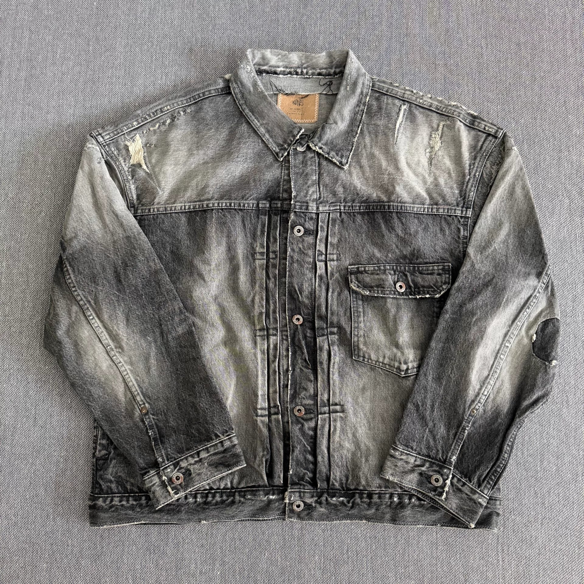 madness 23aw black denim jacket