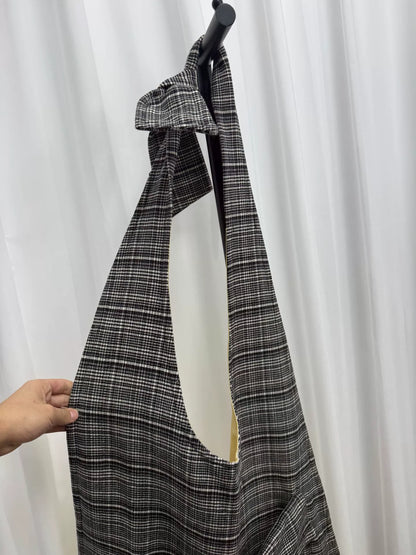 raf simons plaid shoulder bag autumn winter