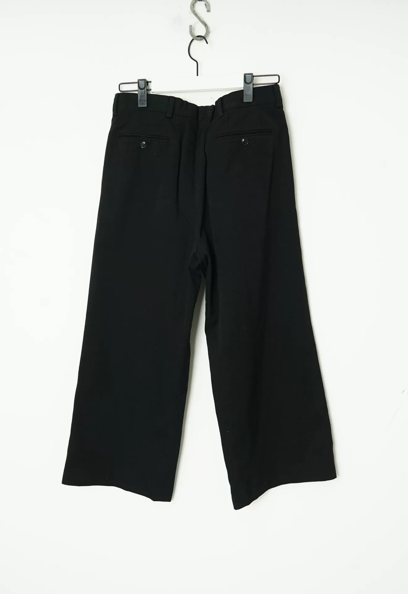 Dries Van Noten Wool Wide-Leg Cropped Pants