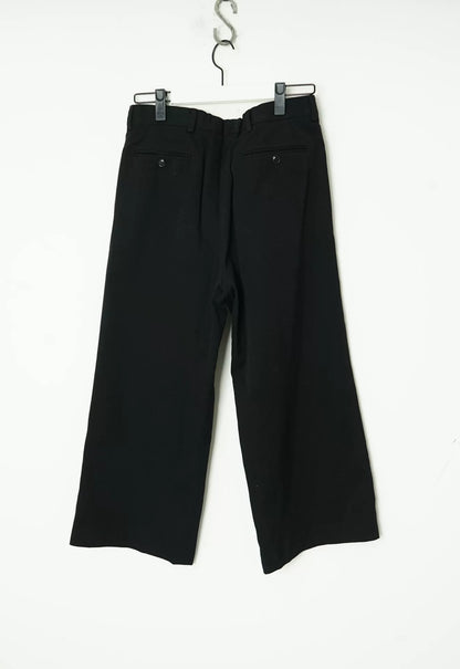 Dries Van Noten Wool Wide-Leg Cropped Pants