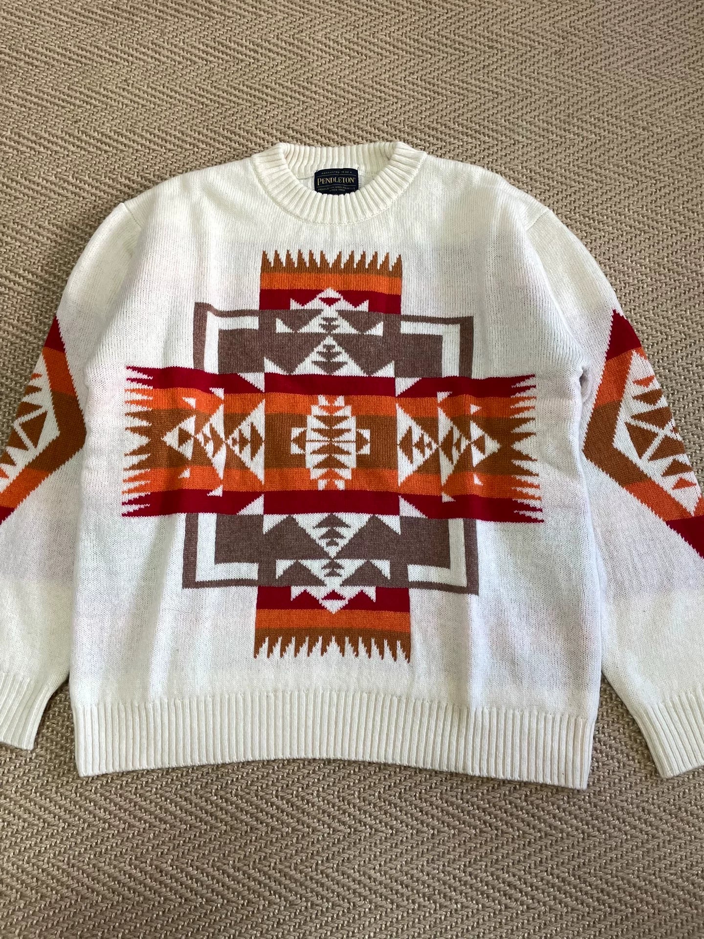 pendleton wool blend patterned pullover sweater