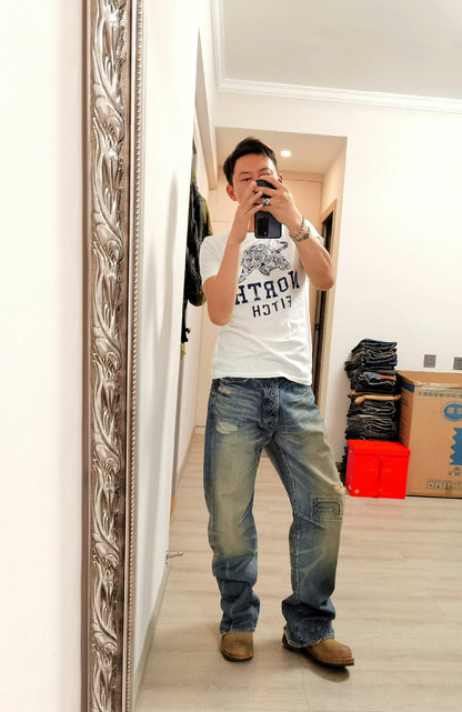 Vintage Wide-Leg Straight Jeans Japan