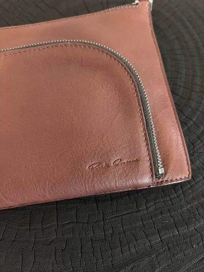 Rick Owens Red Cowhide Crossbody Bag