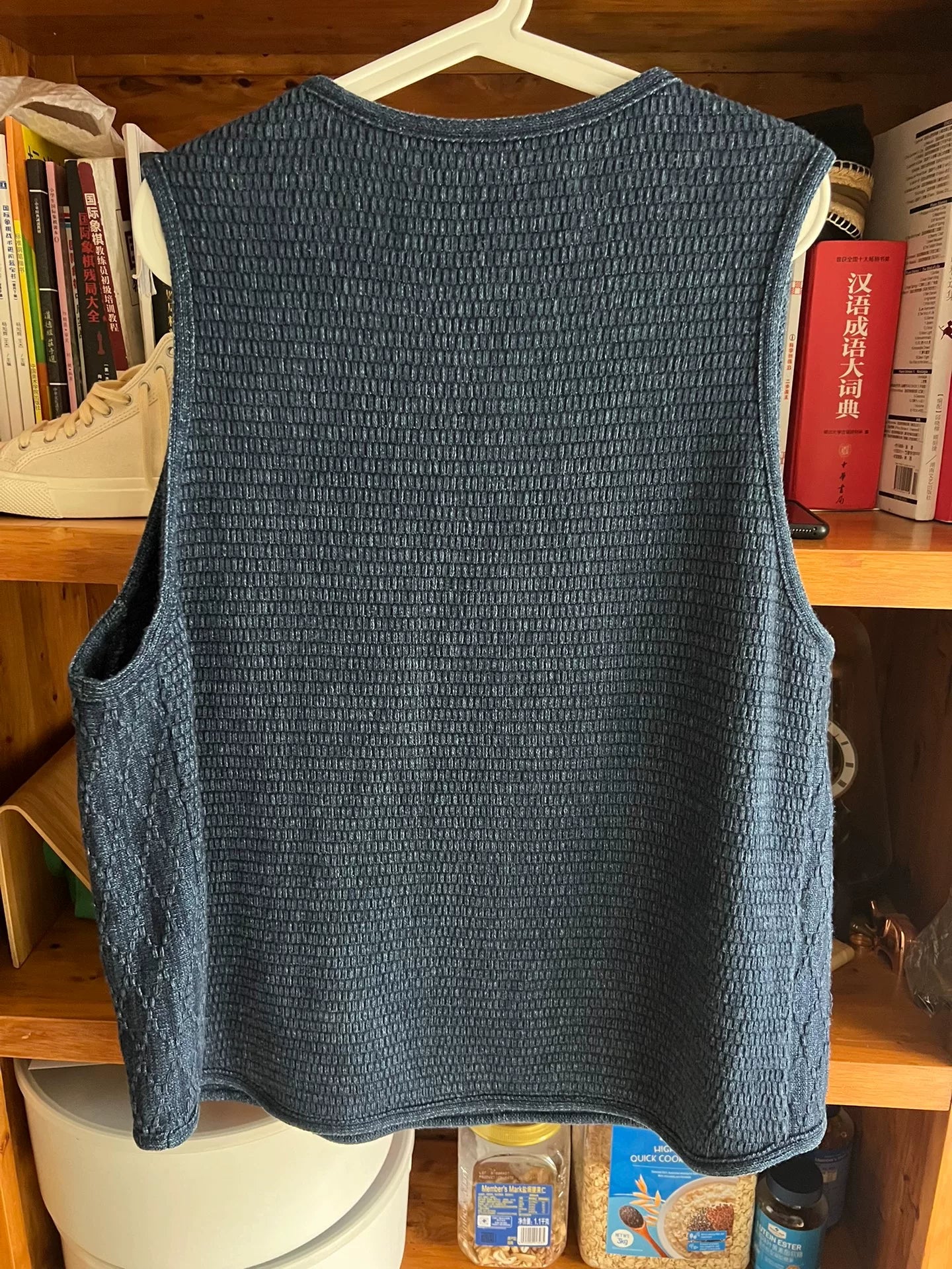 blue sleeveless vest by porter classic