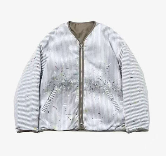 visvim iris down jacket with unique detailing